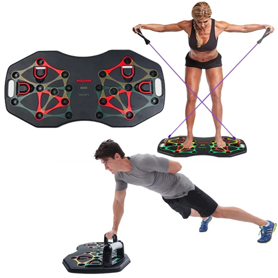 Imagen de Tablero Multifunción para Flexiones 27 Ejercicios en 1