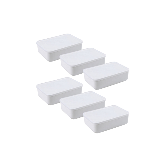 Imagen de 6 Cajas Organizadoras Plástico con Tapa 4L cada una