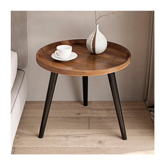Imagen de Mesa Auxiliar, Ratona 50cm diámetro Madera Minimalista