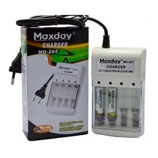 Imagen de Cargador de pilas con pilas Maxday JV18492