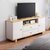 Imagen de Rack TV Madera Natural/Blanco 120x30x54 cm