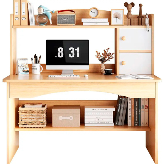 Imagen de Escritorio Madera 100x48x120cm 2 Cajones 2 Estantes