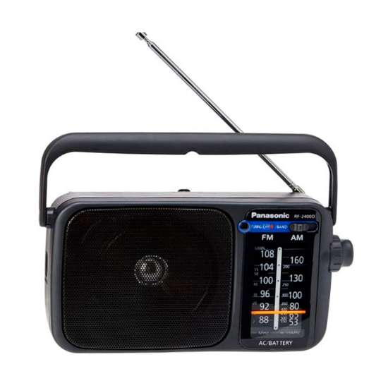 Imagen de Radio Panasonic RF-2400D AM/FM Portatil Corriente y Pilas