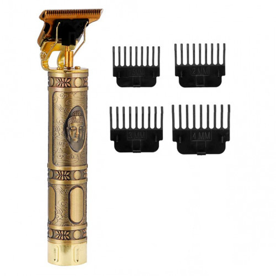 Imagen de Trimmer Vintage T9 Corta Barba recargable USB 4 Peines