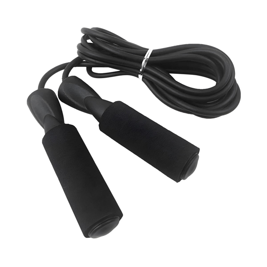 Imagen de Cuerda para Saltar de Mango de Neopreno Negro