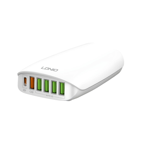 Imagen de Cargador Universal de Pared 1PD65W+1QC3.0+4 Smart IC