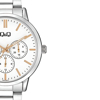 Imagen de Reloj Q&Q A04A-001PY Plateado, Detalles Dorados
