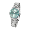 Imagen de Reloj de Dama Q&Q Q55A-003PY Plateado Esfera Turquesa