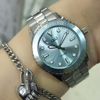 Imagen de Reloj de Dama Q&Q Q55A-003PY Plateado Esfera Turquesa