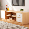 Imagen de Rack TV Madera MDF 3 Cajones 2 Estantes 120cm Natural