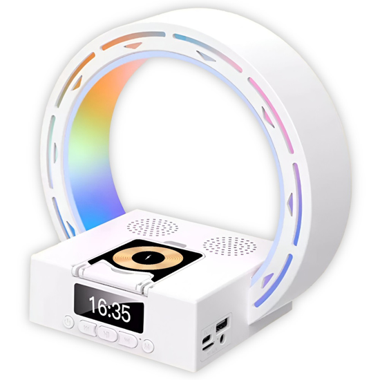 Imagen de Veladora Reloj RGB Bluetooth con Carga Inalámbrica L-35