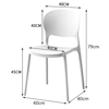 Imagen de Juego de 4 Sillas de Comedor con Respaldo Gris Mate