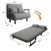 Imagen de Sofá Cama 100cm Reclinable, Plegable con Almohadónes