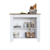 Imagen de Isla De Cocina Minimalista Miel Y Blanca 90x103x70