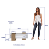 Imagen de Mesa Ratona Sense Blanca Y Miel 90x57.6x32.8cm