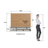 Imagen de Panel Para TV  Miel y Arena 121.2x135.5x25.3cm
