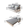 Imagen de Sofá Cama 2 Plazas 158cm con Baúl