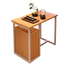 Imagen de Isla De Cocina Minimalista Madera y Blanco 100x60x75cm