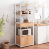Imagen de Rack Multiuso Organizador Cocina Metal y Madera 60 cm Mövi