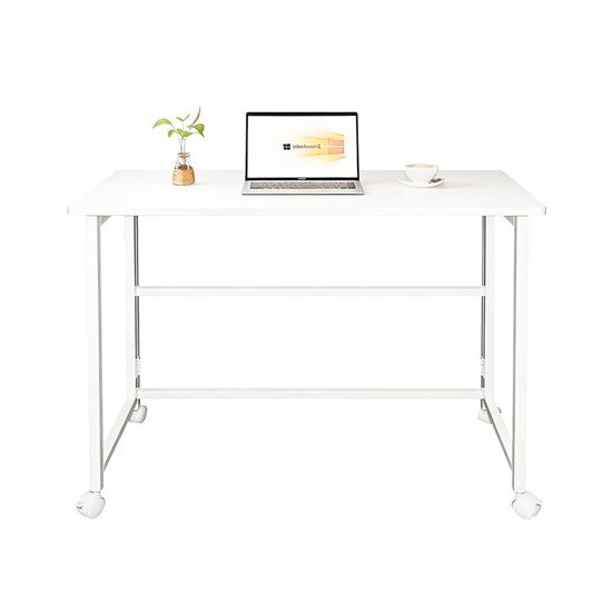 Imagen de Escritorio Minimalista Blanco Metal Y MDF Plegable