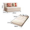 Imagen de Sofá Cama Moderno 2 Cuerpos Beige