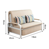 Imagen de Sofá Cama Plegable Metal Beige