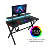 Imagen de Escritorio 110 cm Hierro y Madera Mövi Gamers Luces RGB