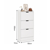 Imagen de Zapatera MDF 3 Niveles con Estante Blanco