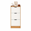 Imagen de Zapatera MDF 3 Niveles con Estante Blanco y Natural Mövi
