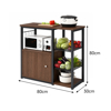 Imagen de Rack Multiuso Organizador Cocina Metal y Madera 80cm Mövi