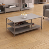 Imagen de Mesa Ratona Industrial Hierro MDF Con Estantes 100cm Mövi
