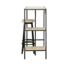Imagen de Barra Desayunador + 2 Taburetes MDF Hierro 124cm Mövi