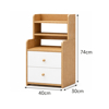 Imagen de Mesa de Luz MDF con 2 Cajones y Estantes 40cm Mövi
