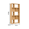Imagen de Repisa color Natural Biblioteca 5 Niveles 90 cm Mövi