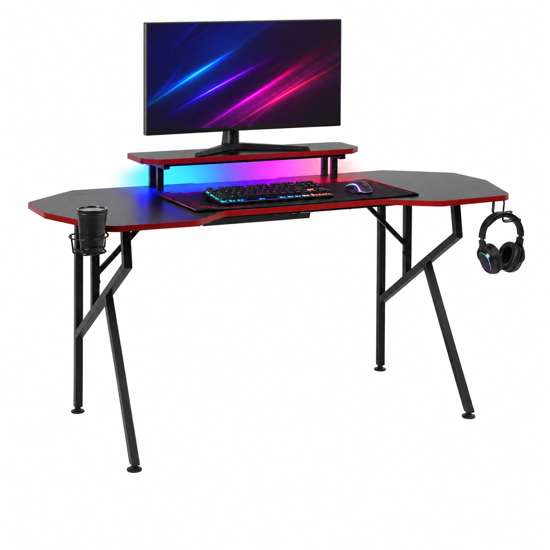 Imagen de Escritorio Mövi Gamers 160cm Elevación Portavasos Luces RGB