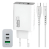 Imagen de Cargador Smartilike Para Celular 65W Triple Puerto Y Cable USB-C