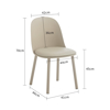 Imagen de Silla de Comedor Acolchonada Moderna Beige Mövi