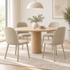Imagen de Silla de Comedor Acolchonada Moderna Beige Mövi