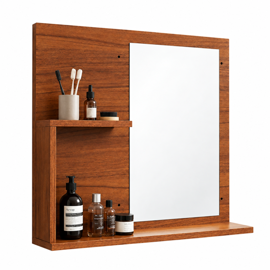 Imagen de Espejo para Baño con Estantes 55 x 45 cm para Amurar