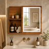 Imagen de Espejo de Baño con Luz LED y Estantes 45 x55 cm Mövi